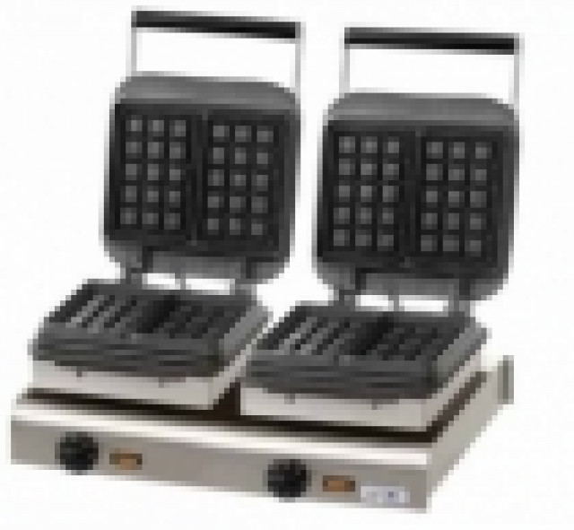Bartscher Doppel-Waffeleisen mit Backplatten Brüsseler Platten (Backgeräte) - Buero Geschaeft - Duisburg